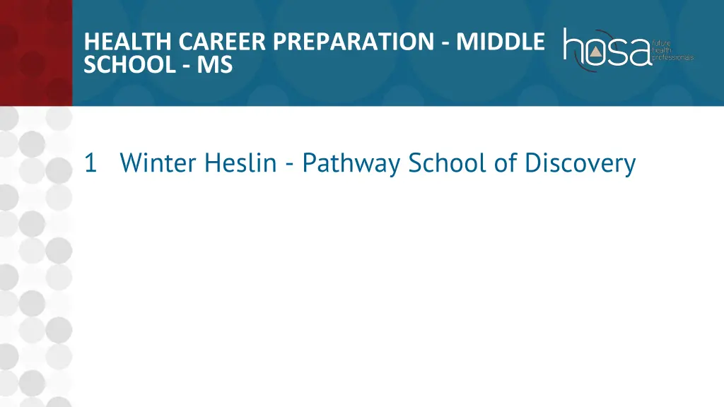 health career preparation middle school ms