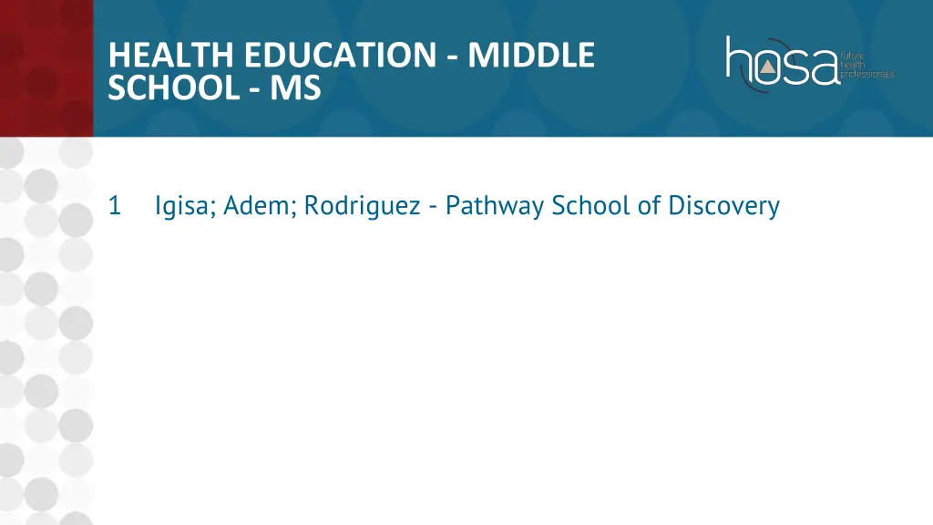 health education middle school ms