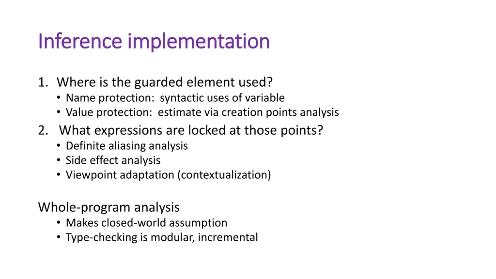 inference implementation inference implementation