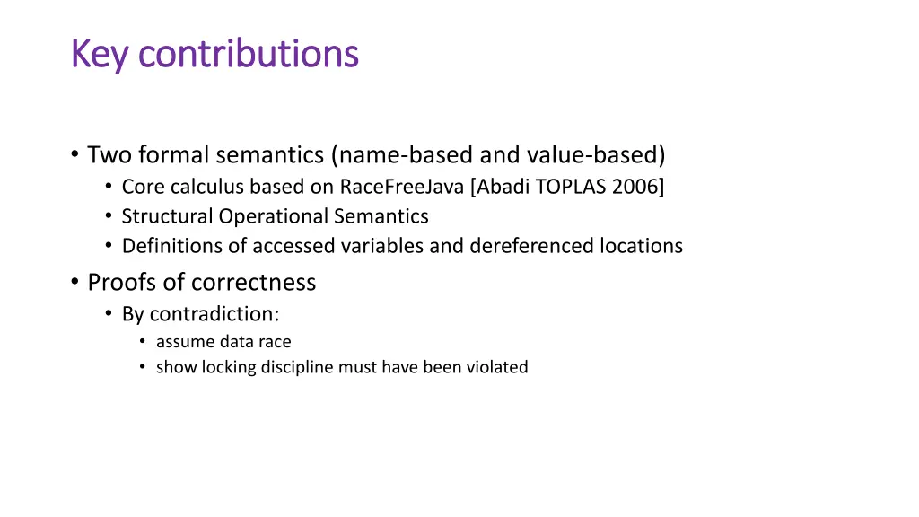 key key contributions contributions