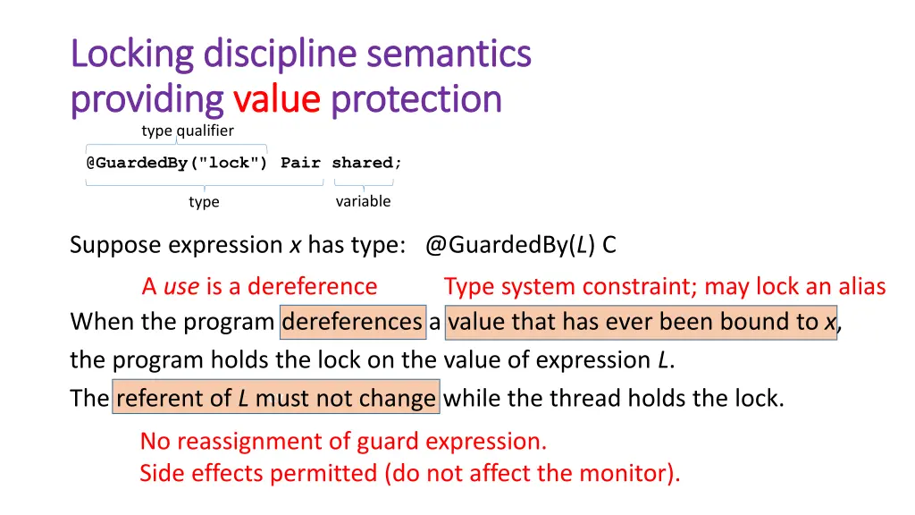 l locking ocking discipline discipline semantics