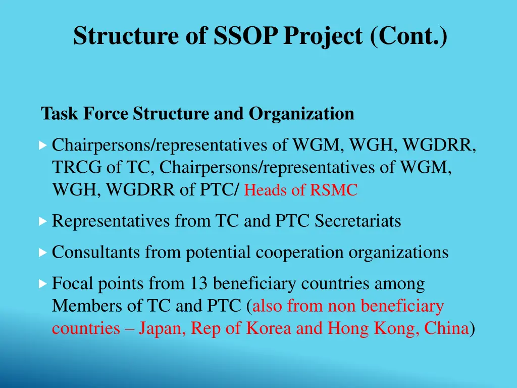 structure of ssop project cont