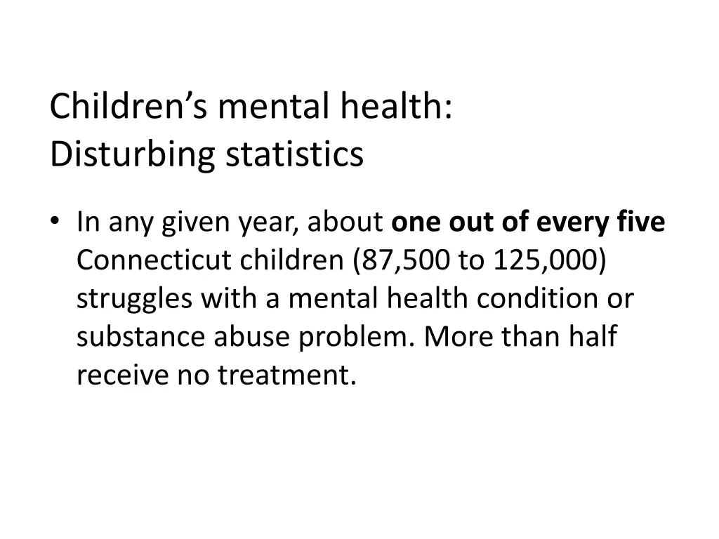 children s mental health disturbing statistics