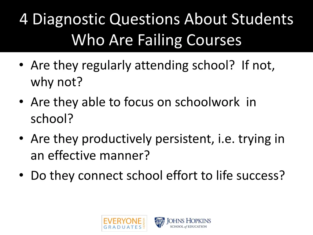 4 diagnostic questions about students