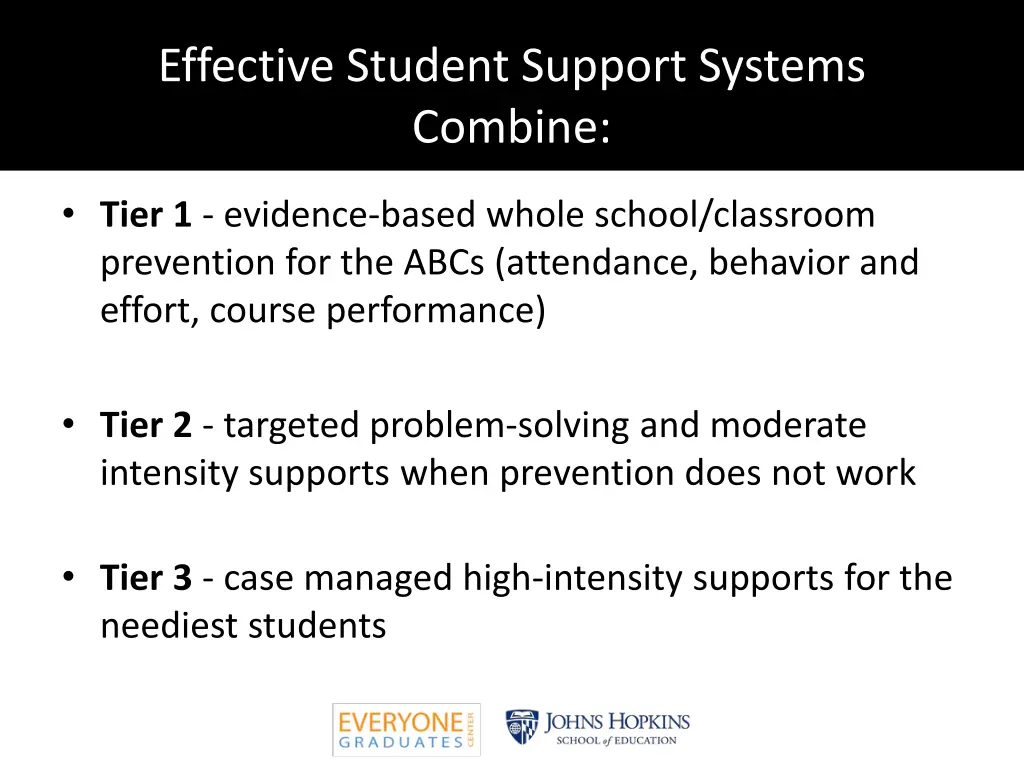 effective student support systems combine 1