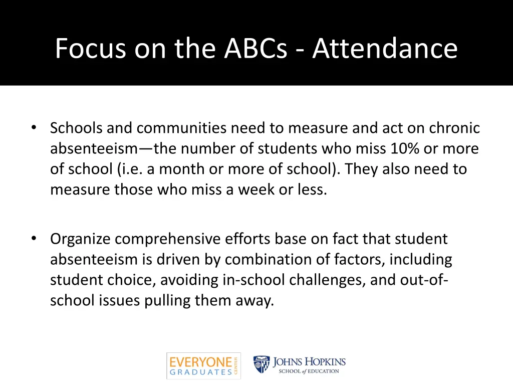 focus on the abcs attendance