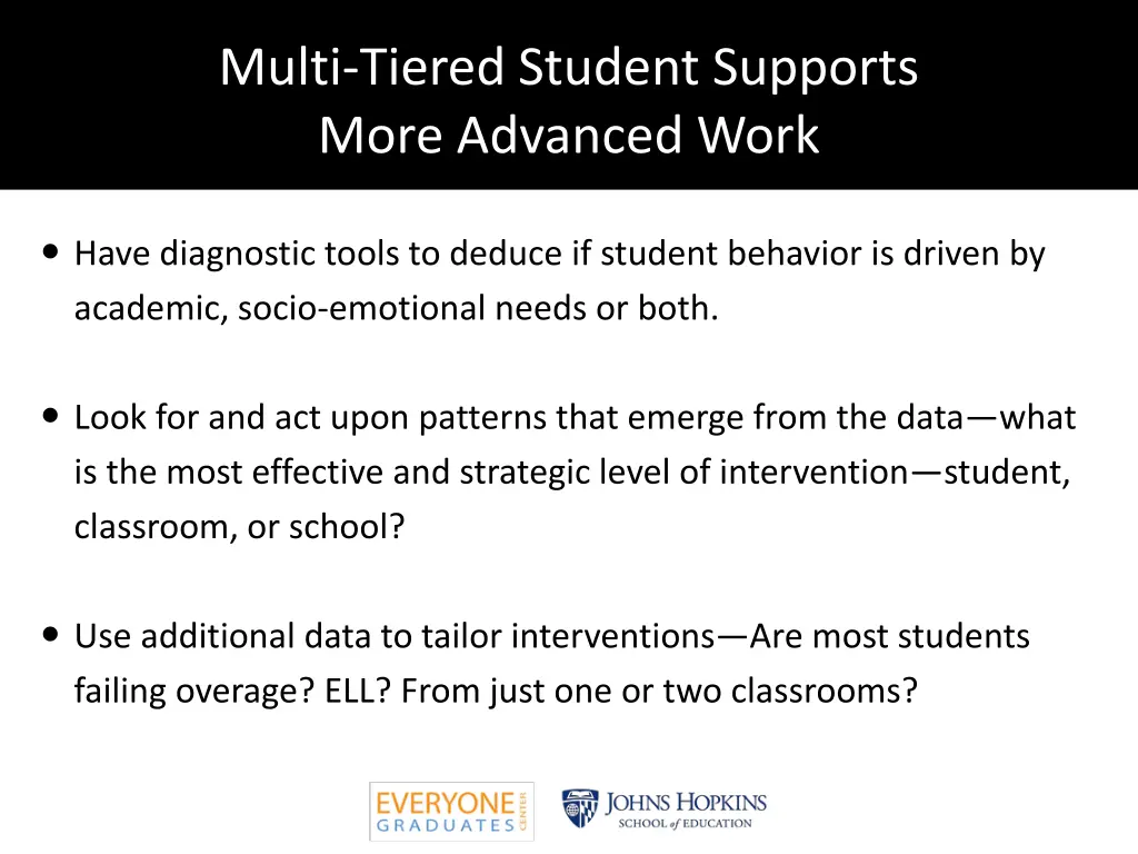 multi tiered student supports more advanced work