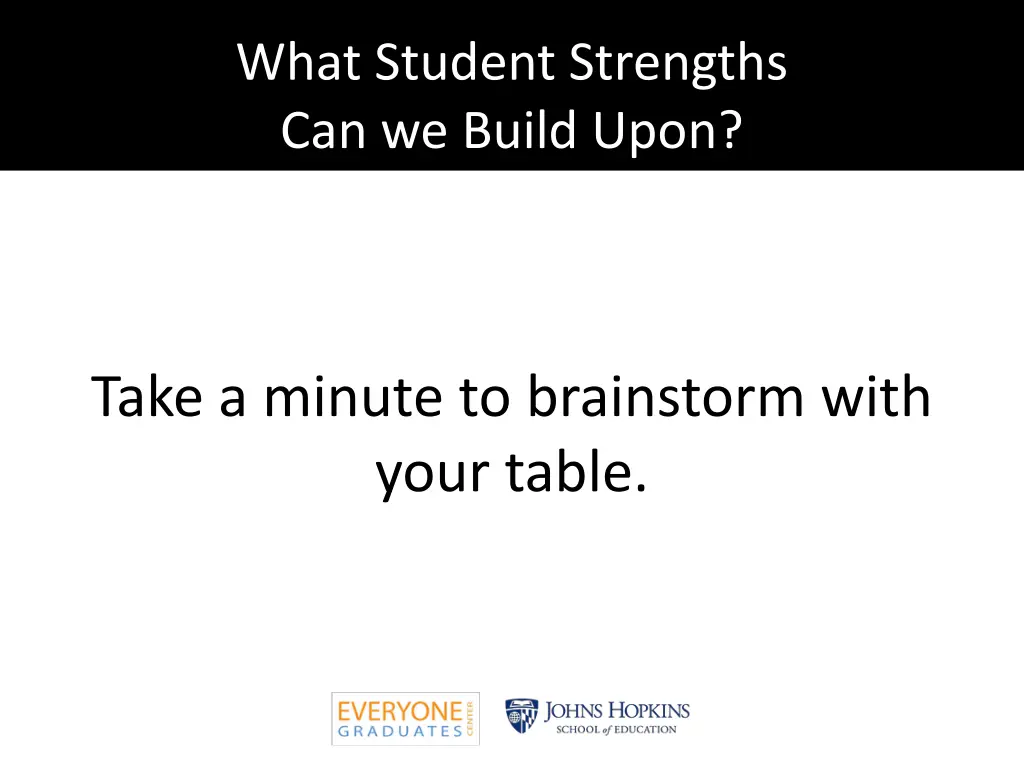 what student strengths can we build upon