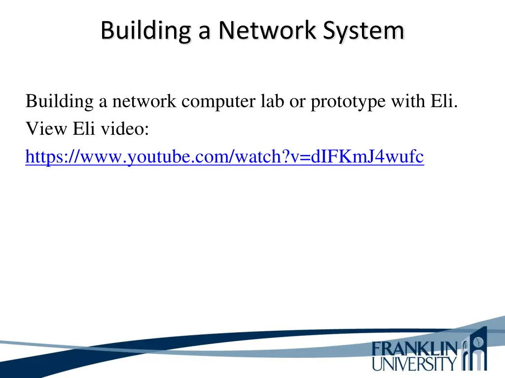 building a network system