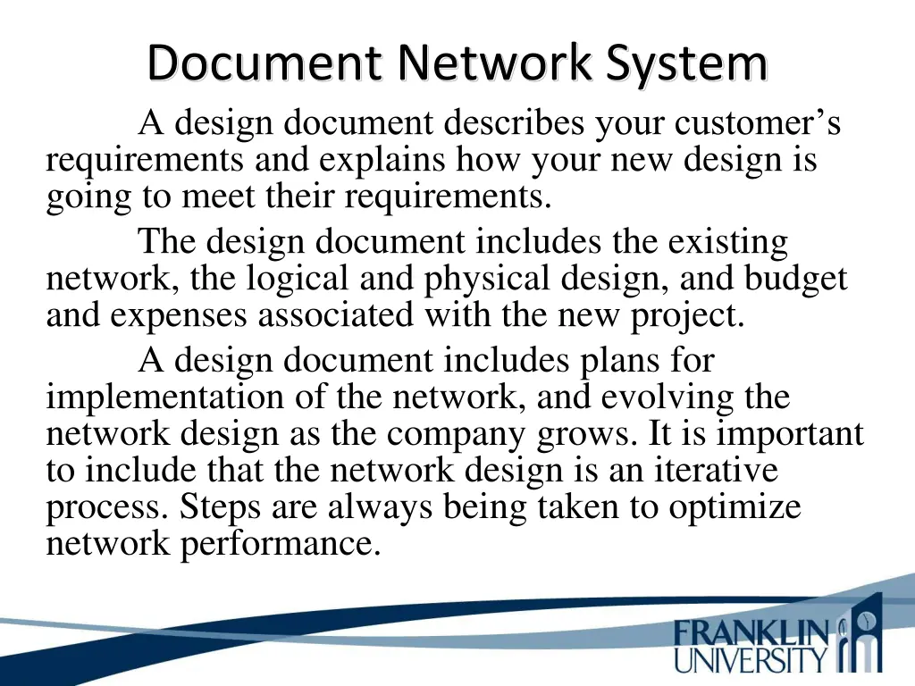 document network system a design document