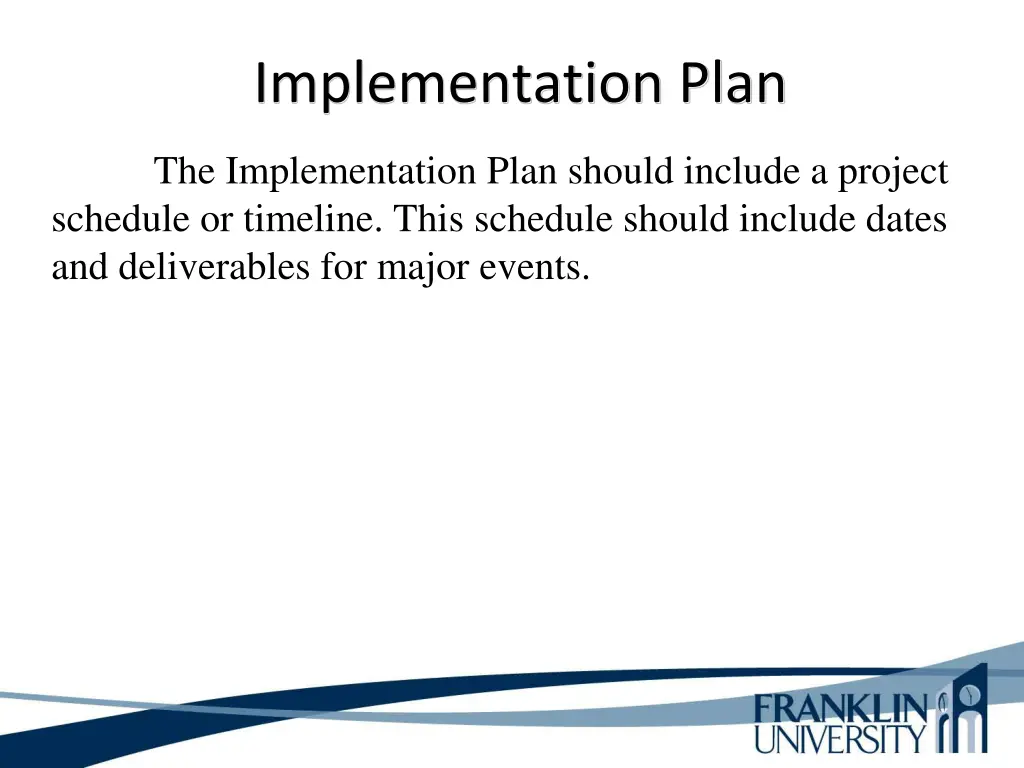 implementation plan 1