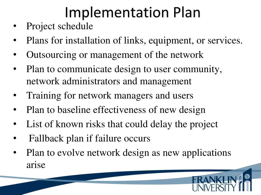 implementation plan project schedule plans