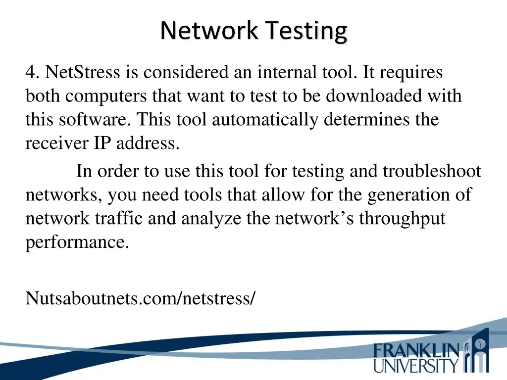 network testing 15