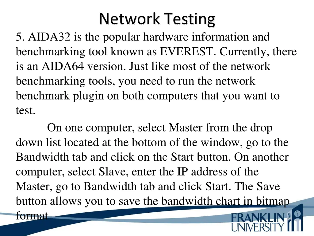 network testing 17