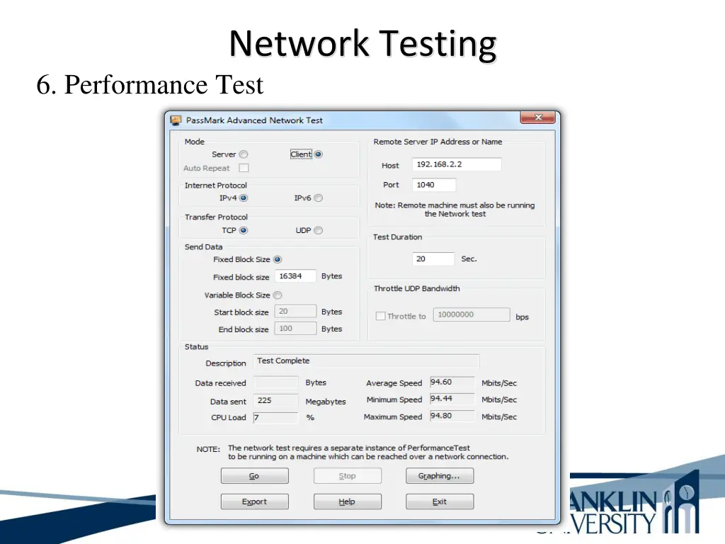 network testing 19