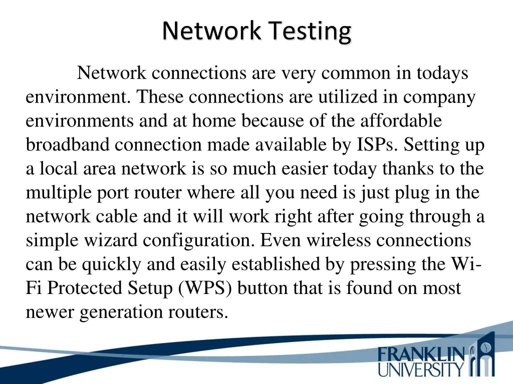 network testing 2