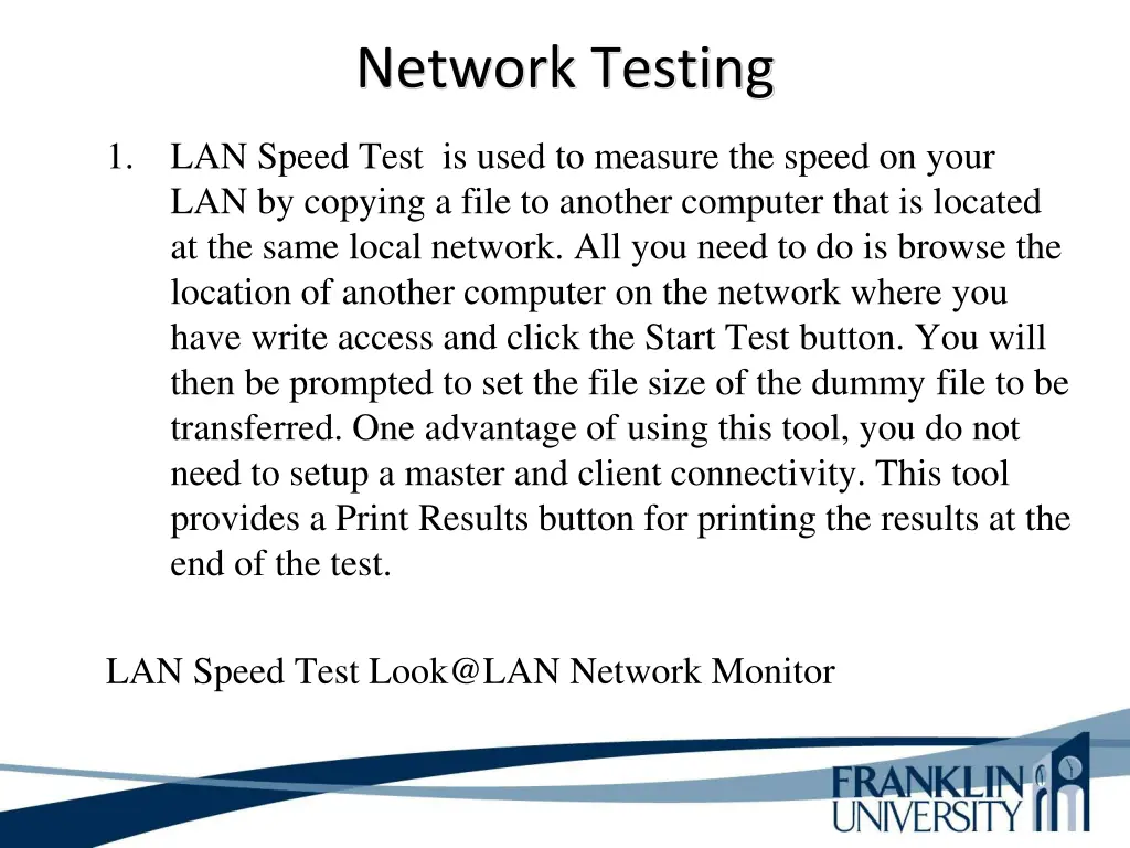 network testing 8