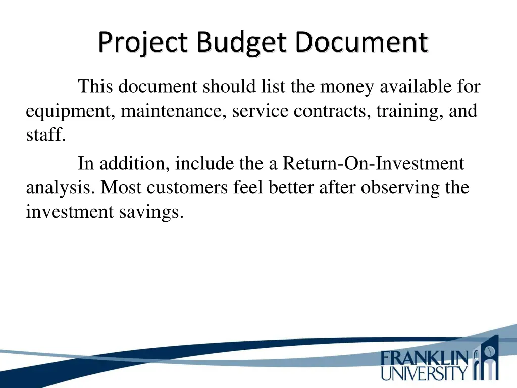 project budget document