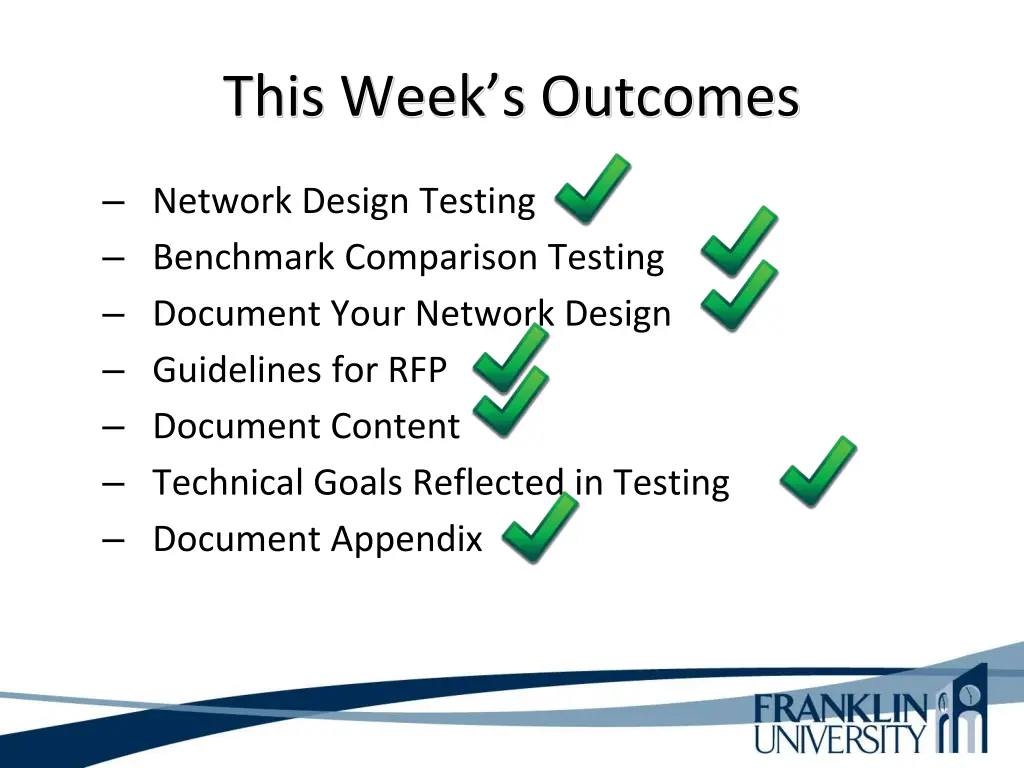 this week s outcomes