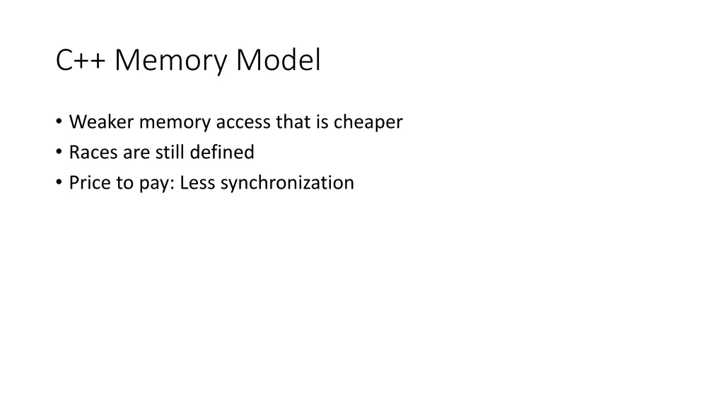 c memory model