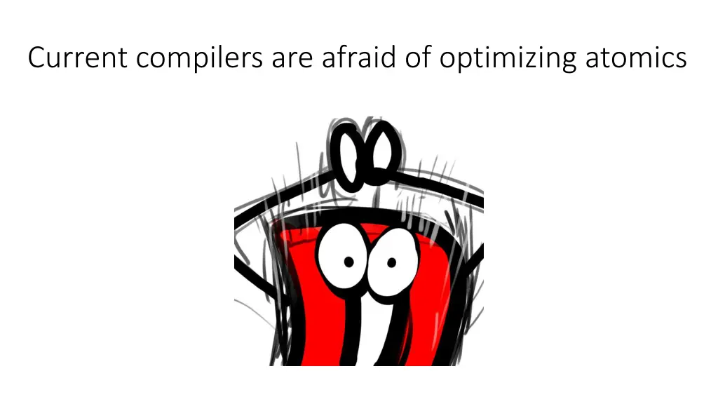 current compilers are afraid of optimizing atomics