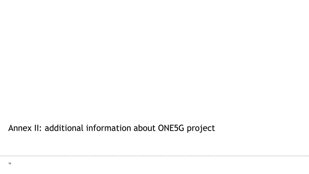 annex ii additional information about one5g