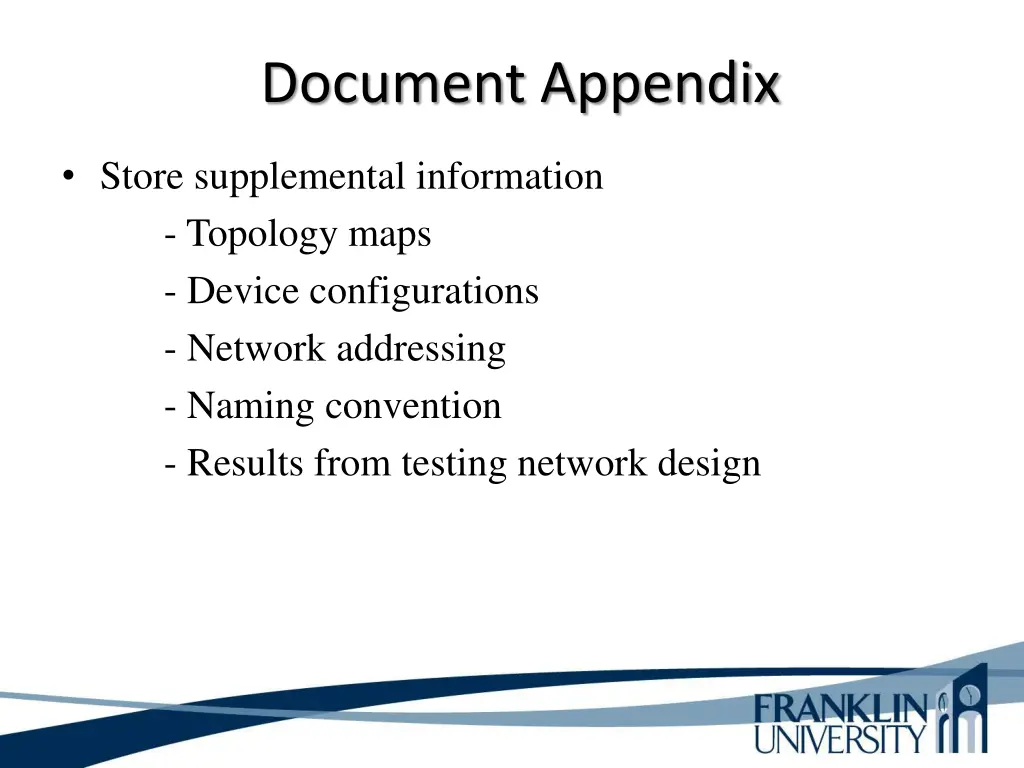 document appendix