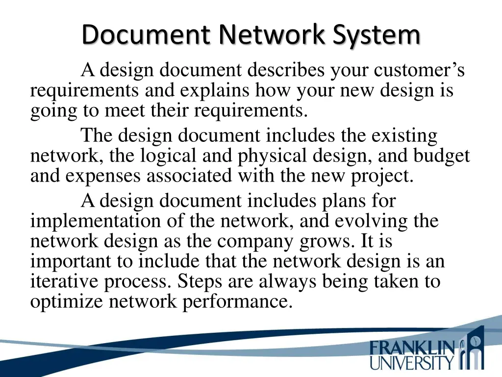 document network system a design document