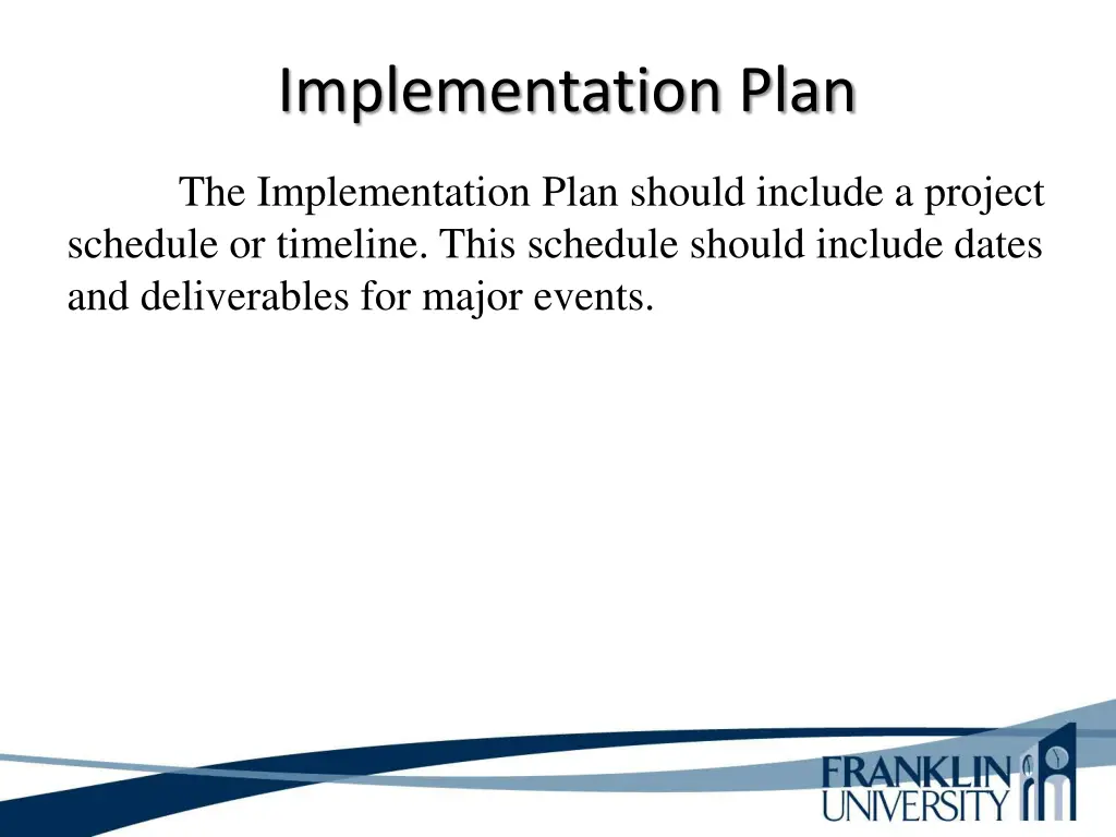 implementation plan 1