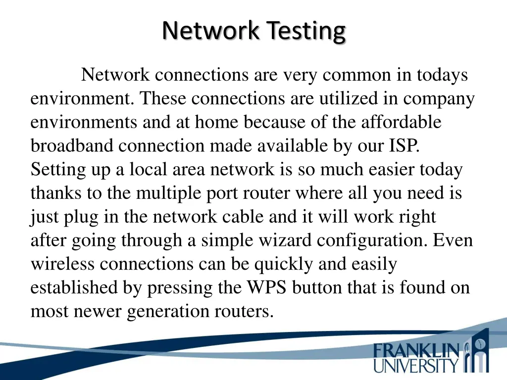 network testing 1