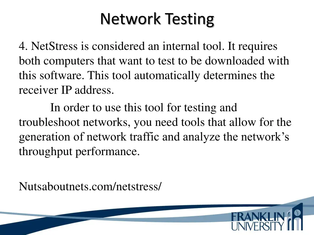 network testing 12