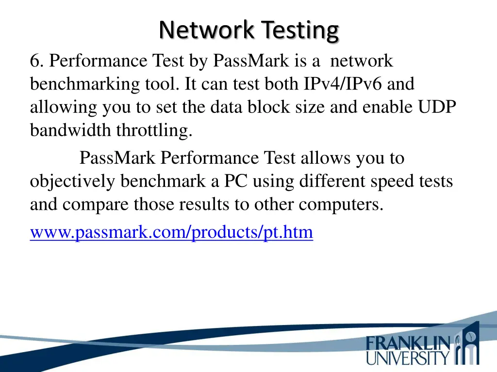 network testing 17