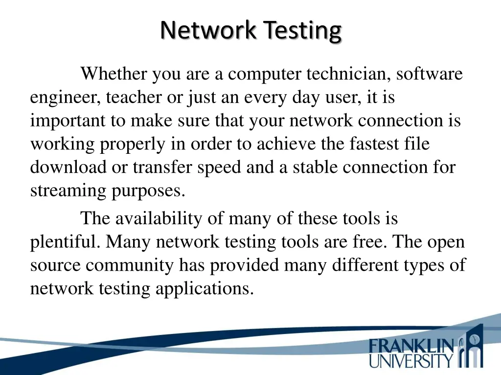 network testing 2