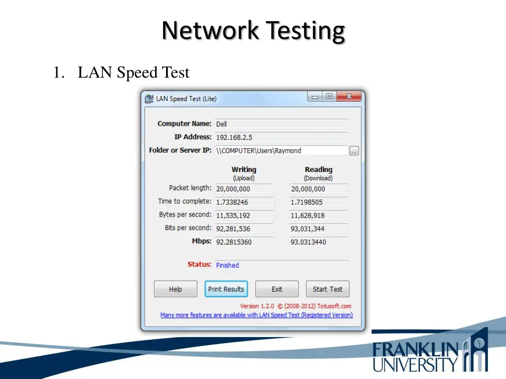 network testing 4