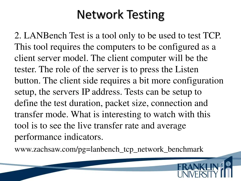 network testing 7