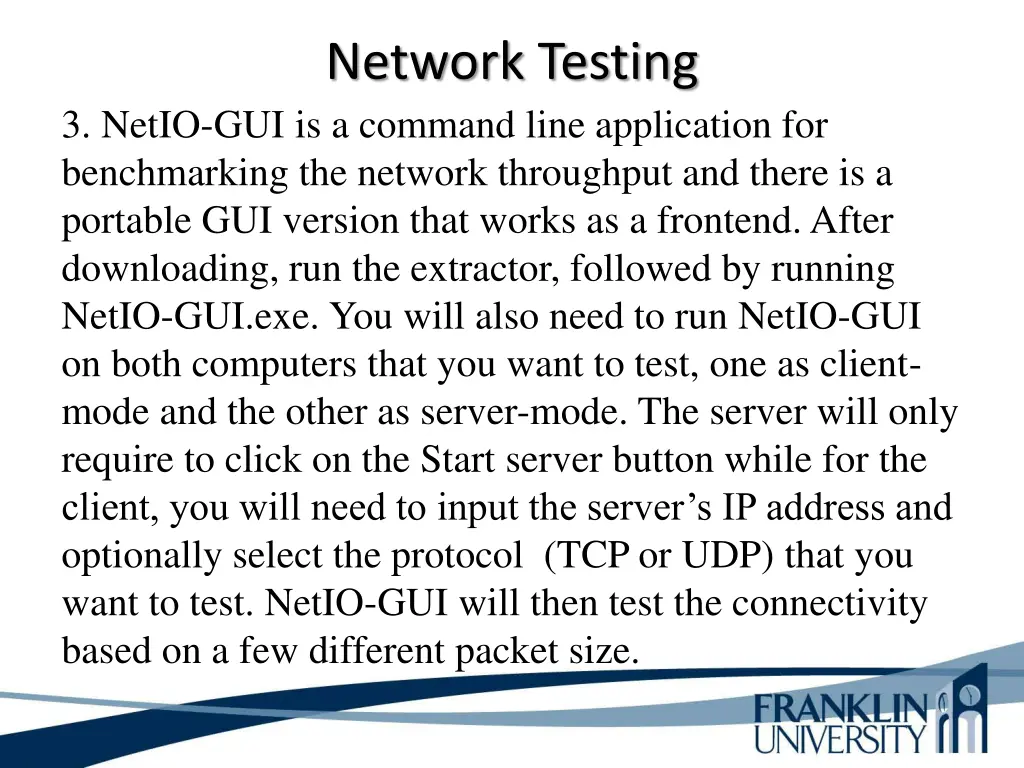 network testing 9