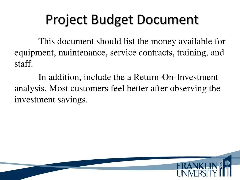 project budget document