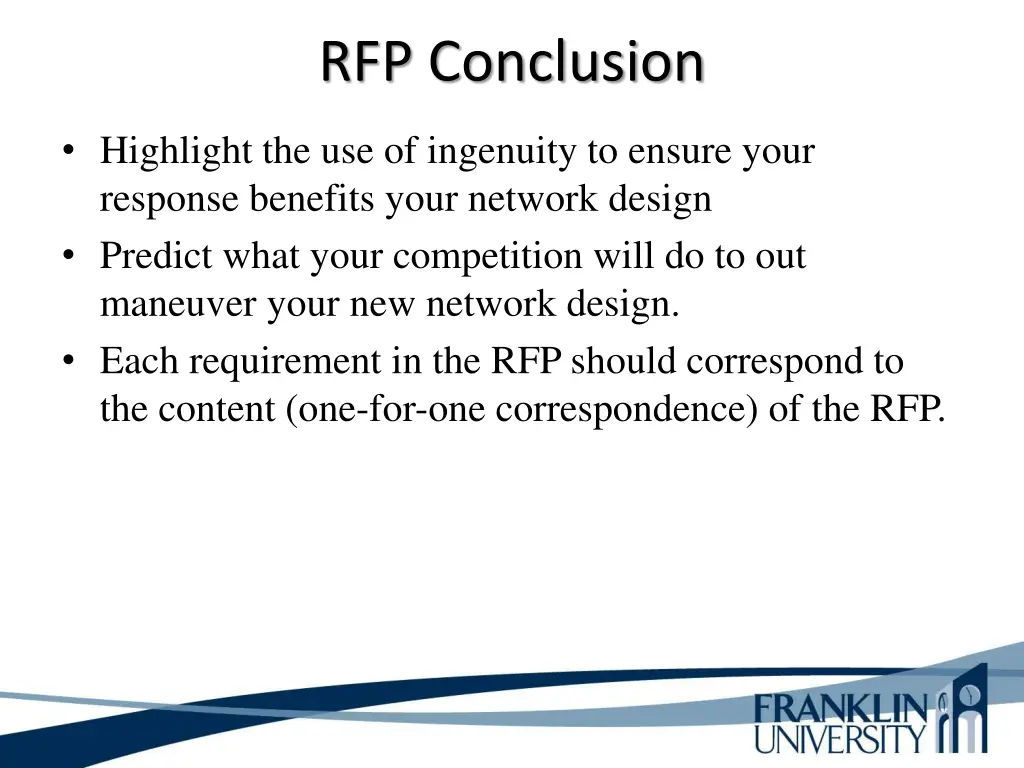 rfp conclusion