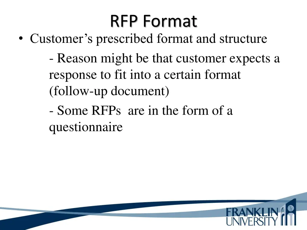 rfp format