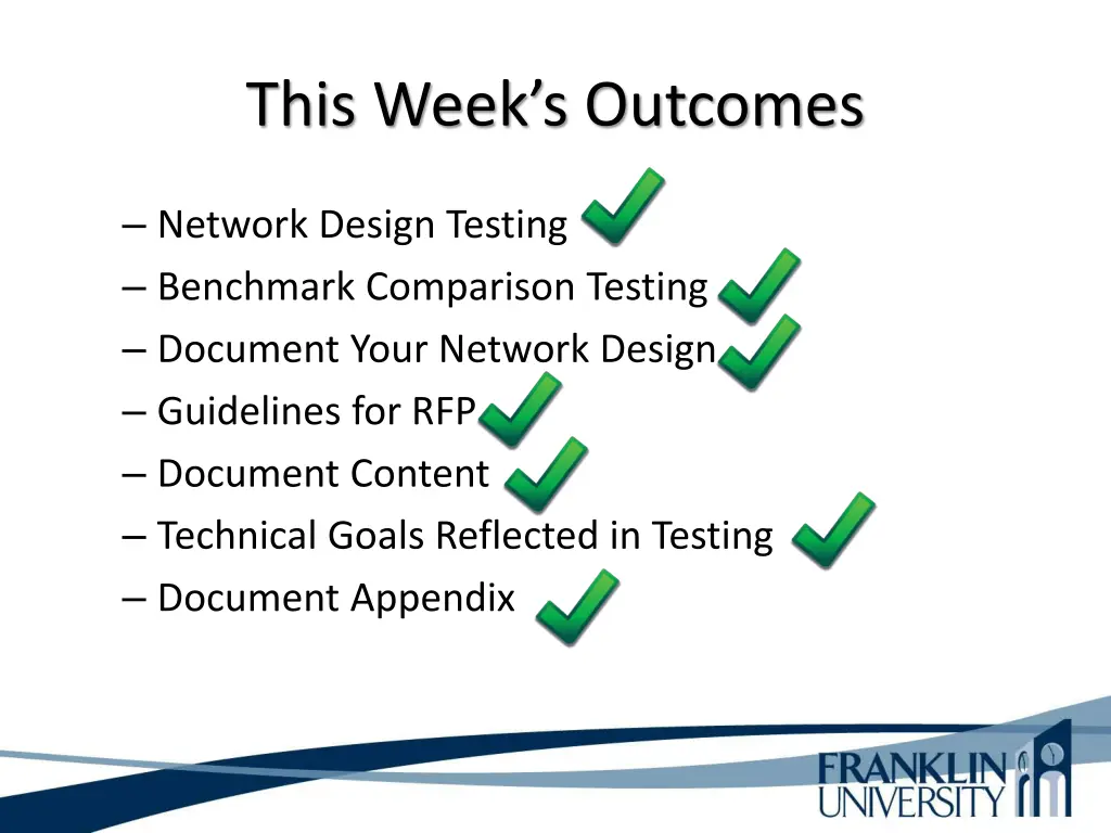 this week s outcomes