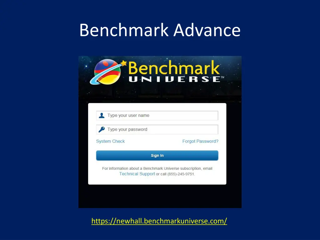 benchmark advance