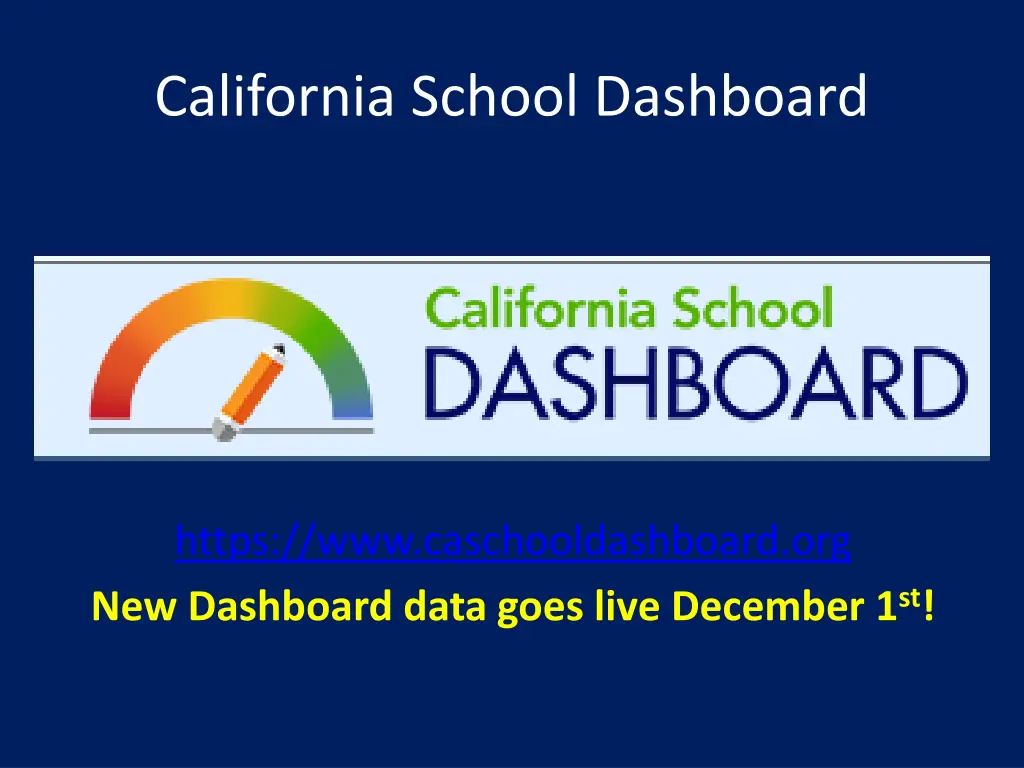 california school dashboard