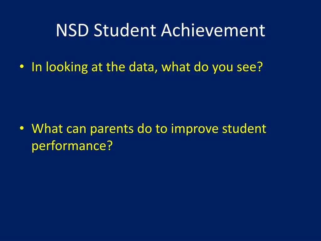 nsd student achievement