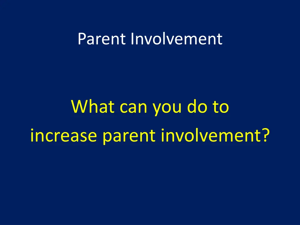 parent involvement 1