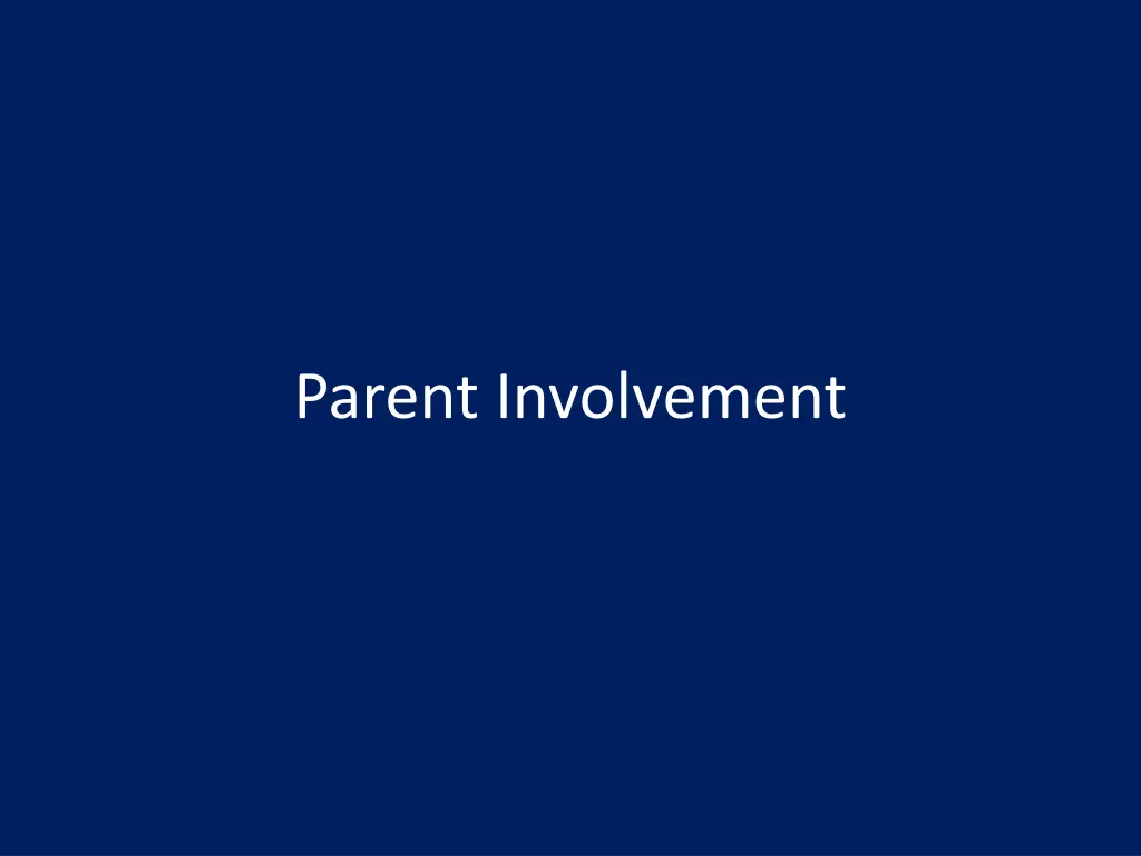 parent involvement