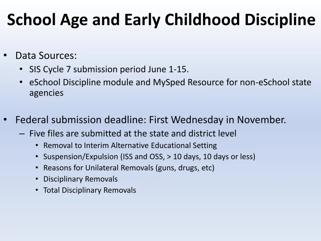 school age and early childhood discipline