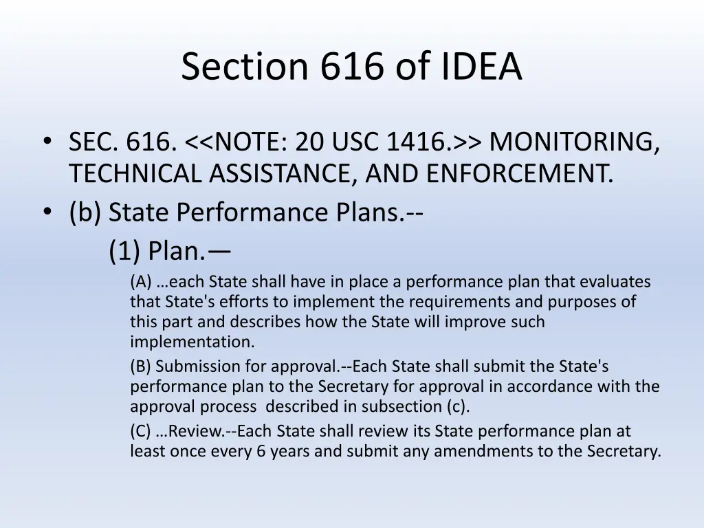 section 616 of idea