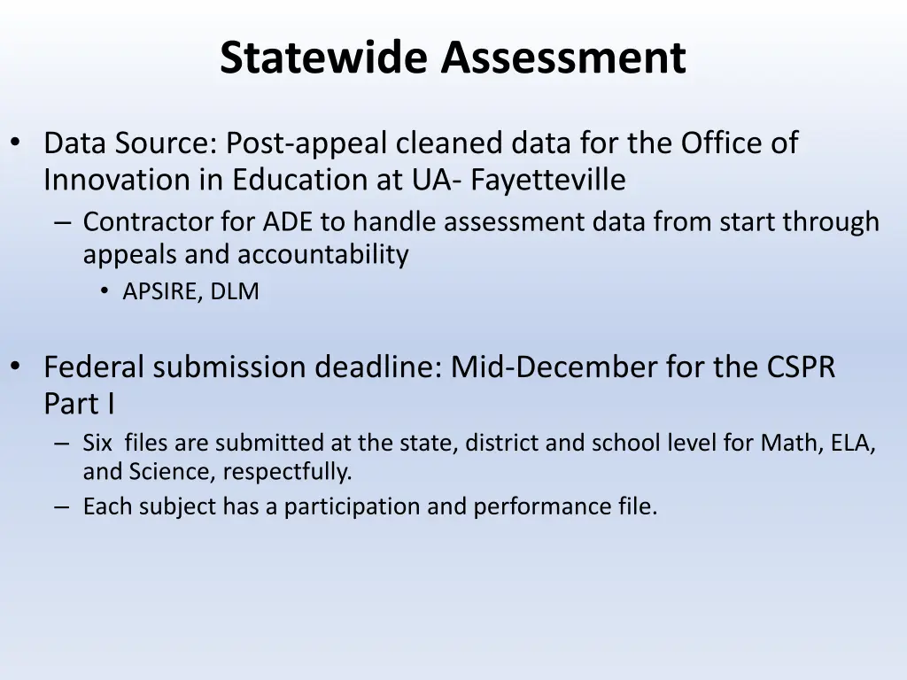 statewide assessment