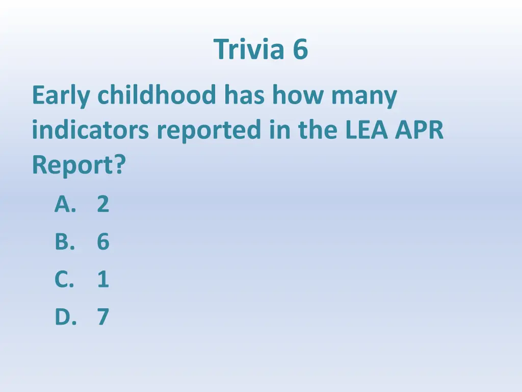 trivia 6