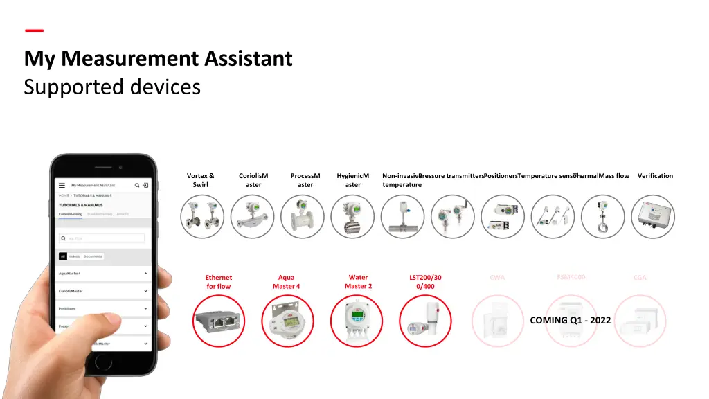 my measurement assistant supported devices